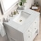 James Martin Vanities Breckenridge 30in Single Vanity, Bright White w/ 3 CM Ethereal Noctis Top 330-V30-BW-3ENC - alternate 2